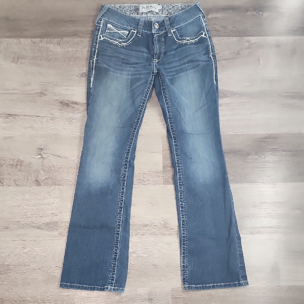 Ariat Women's Boot Cut Jeans - Dark Blue